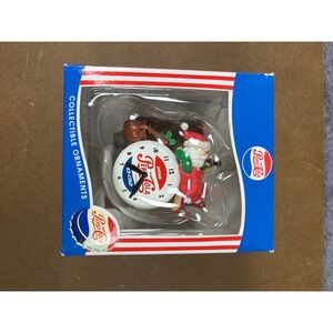 Vintage 1997 Pepsi‎ Cola Santa Claus Clock Christmas Ornament Matrix Collectible